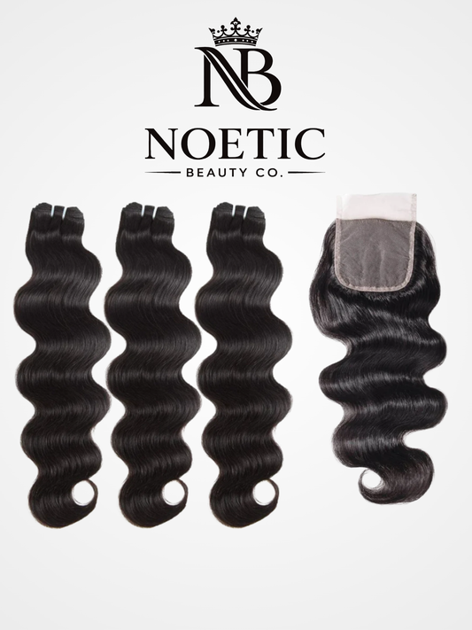 Raw Body Wave Bundle Set + Closure