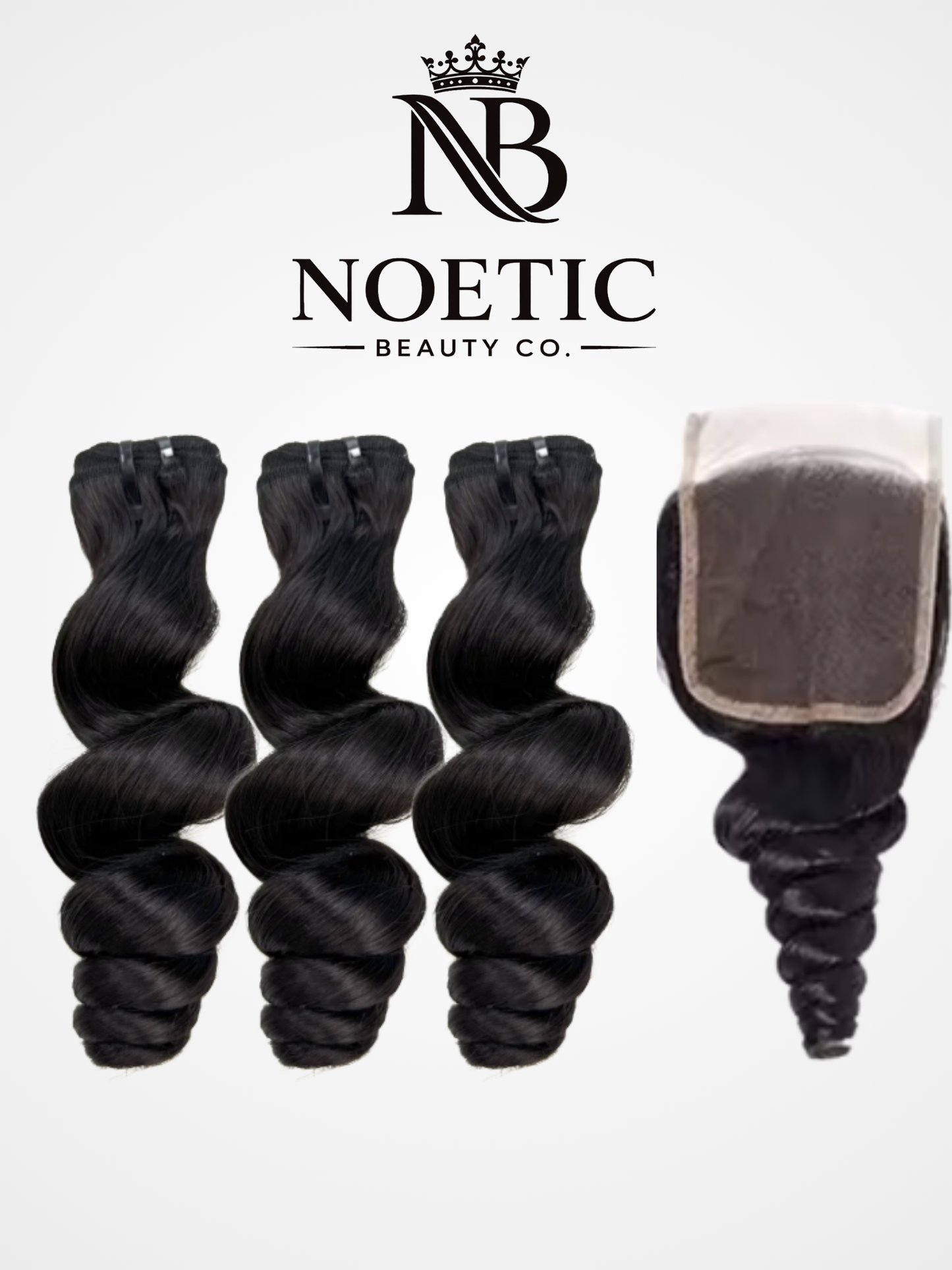Raw Loose Curl Bundle Set + Closure